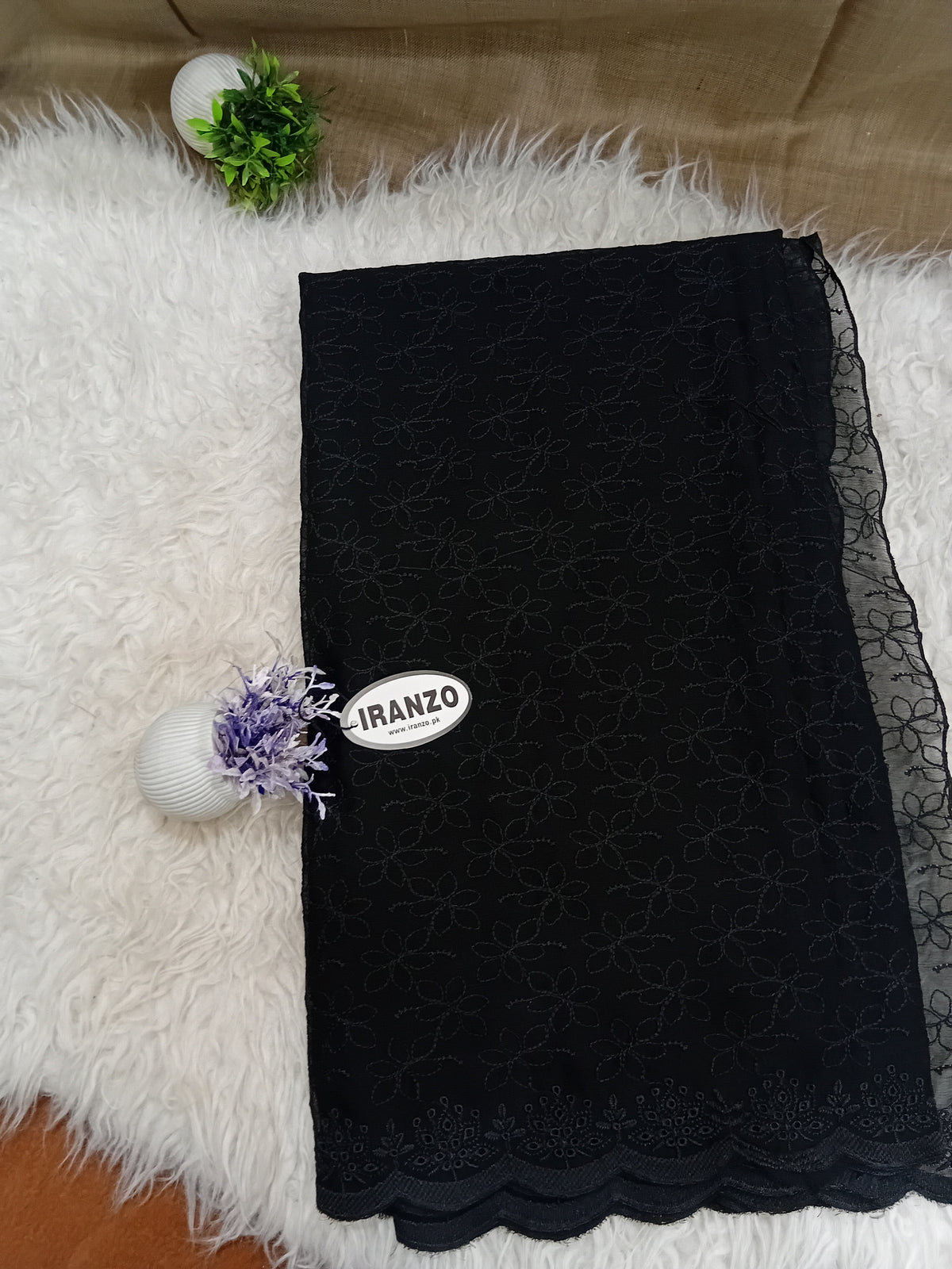 Embroidered Chiffon Dupatta Just in