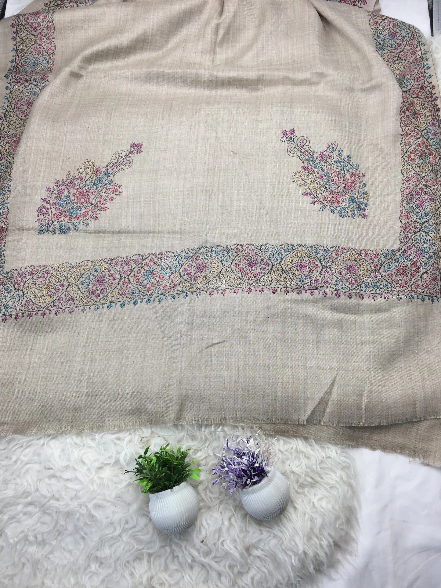 Hand Embroidered Winter Stole