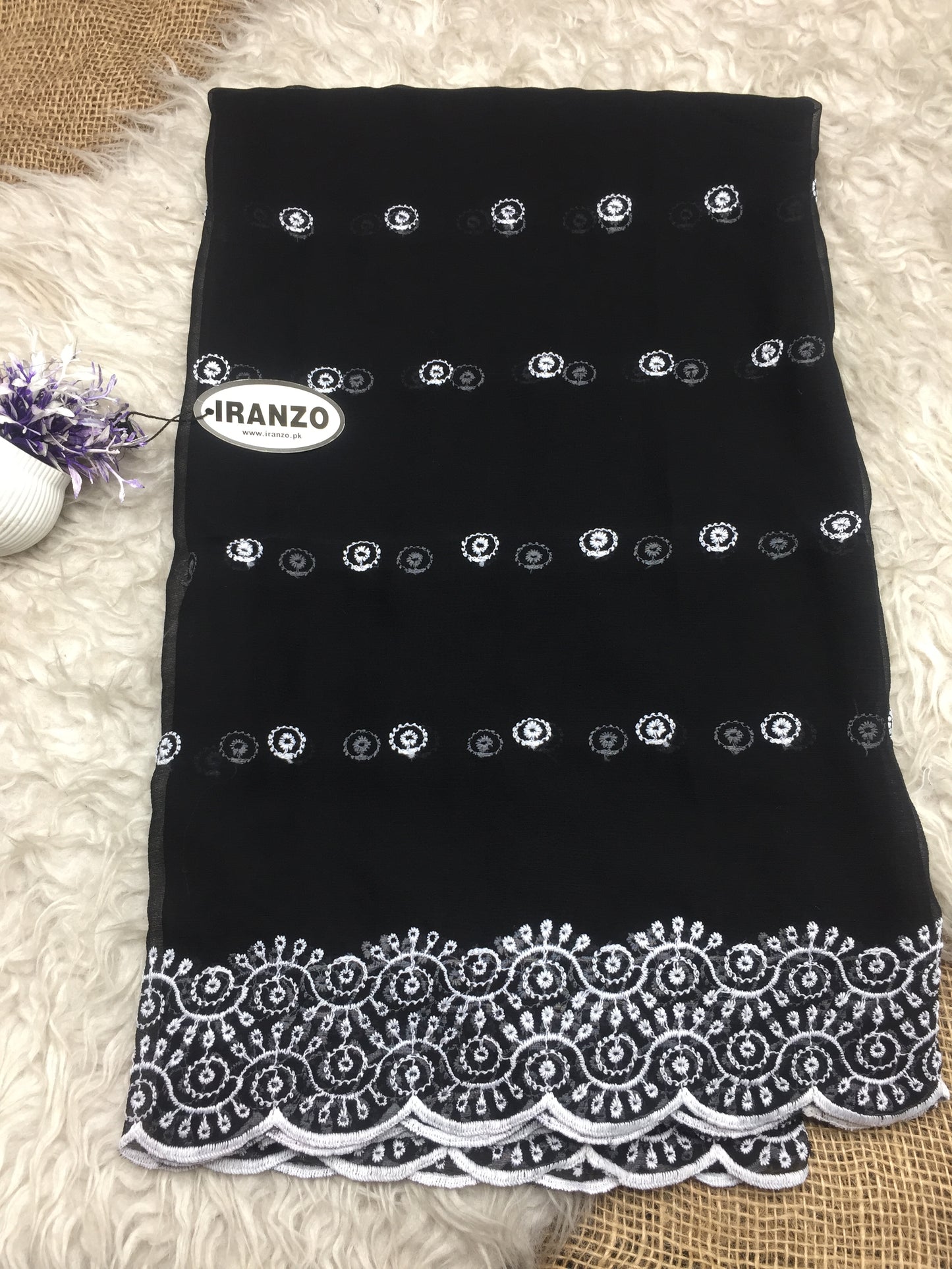 Embroidered Chiffon Dupatta