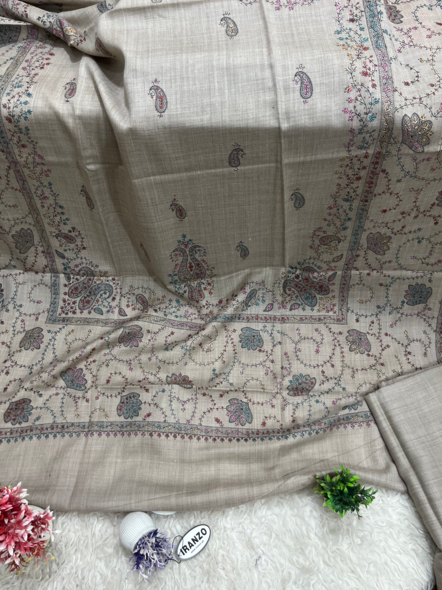 Wool Heavy Shawl Three Piece