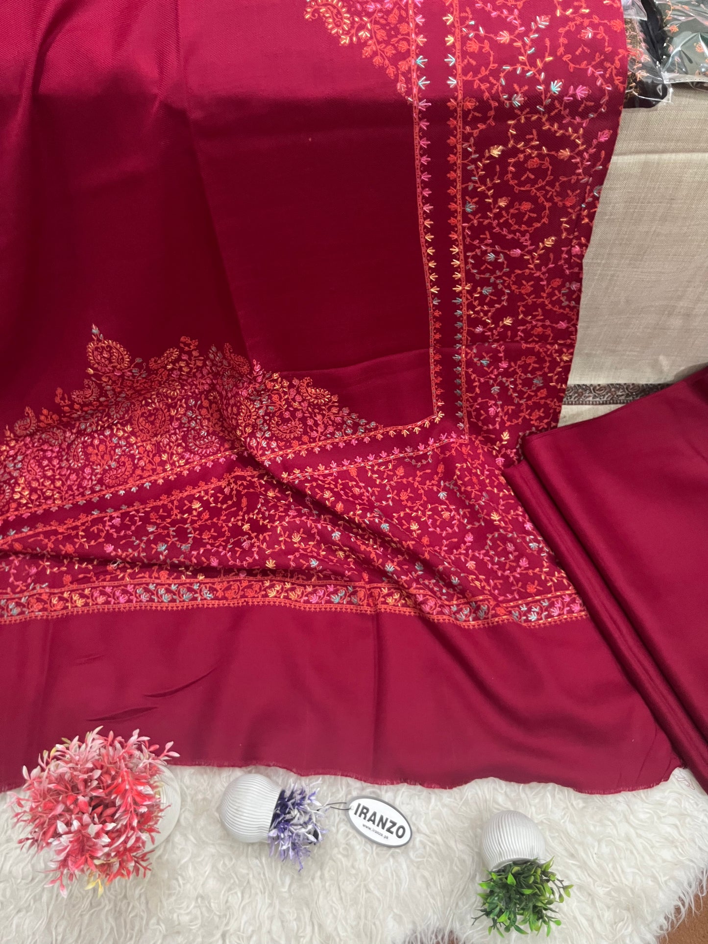 Wool Heavy Shawl Three Piece