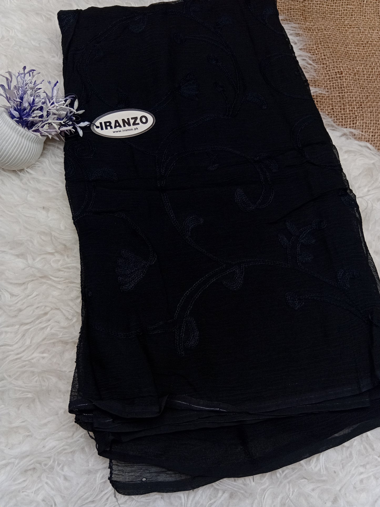 Dyeable Embroidered Chiffon Dupatta Just In