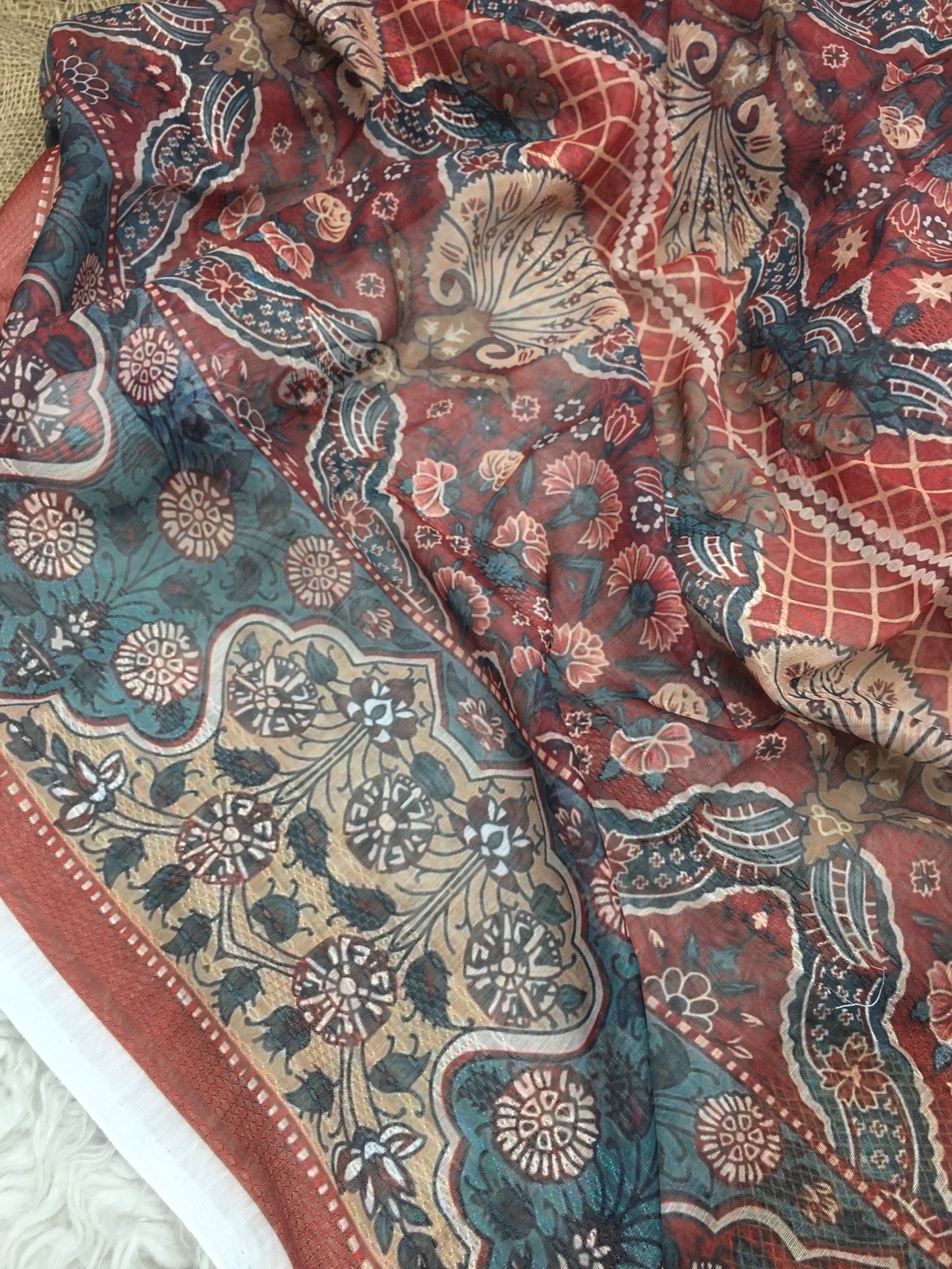 Lawn Tarkashi Net Dupatta