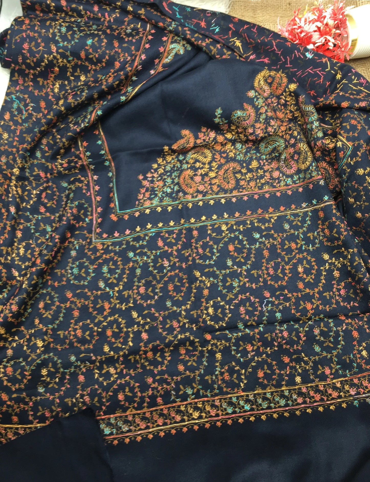 Hand Embroidered Winter Shawl