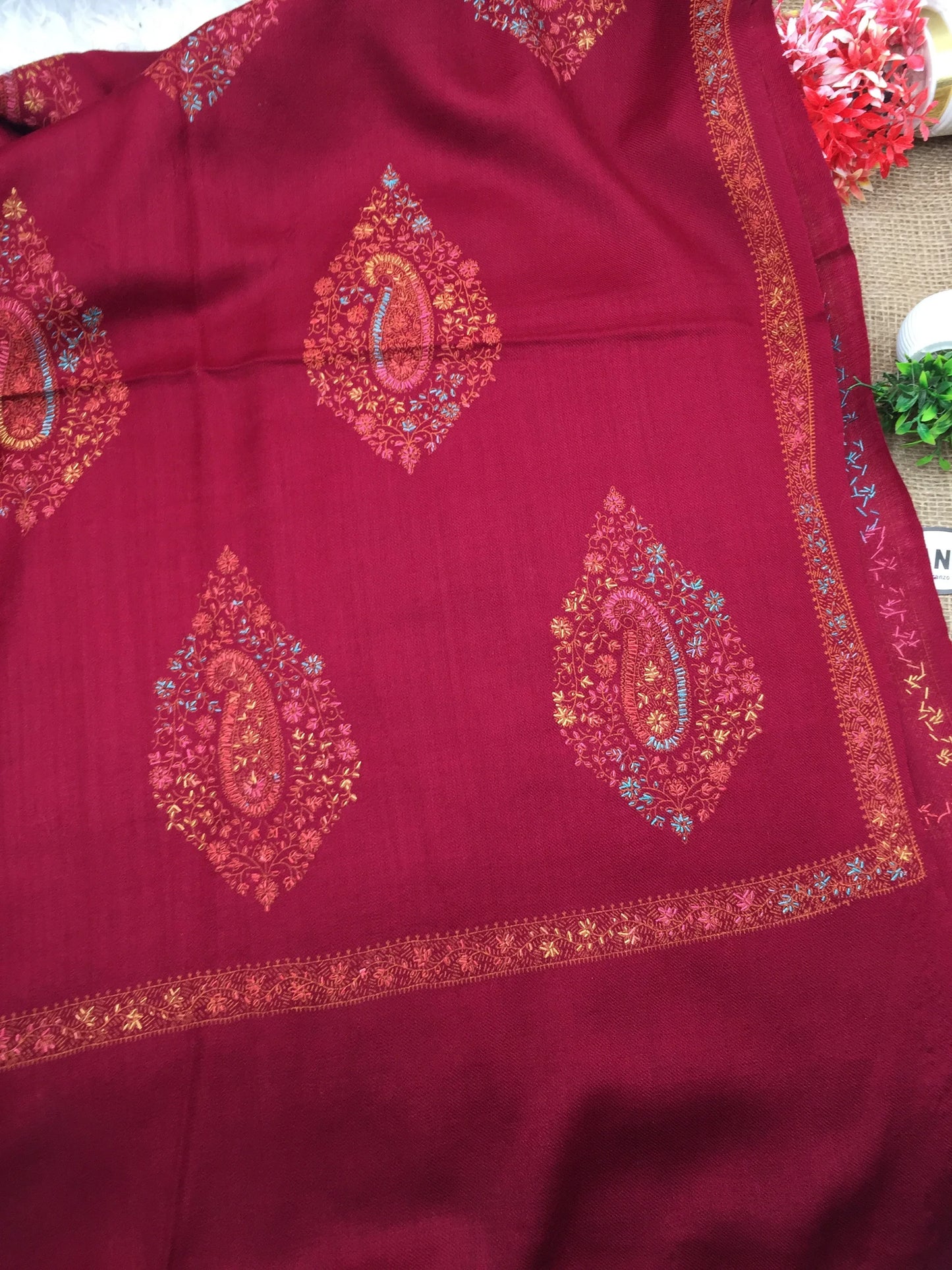 Hand Embroidered Winter Stole