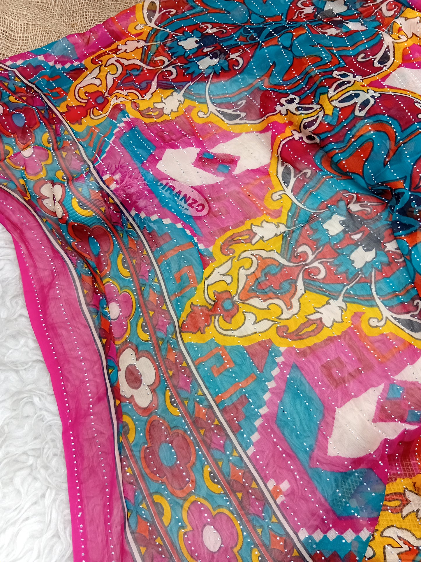 Stone Work Chiffon Dupatta