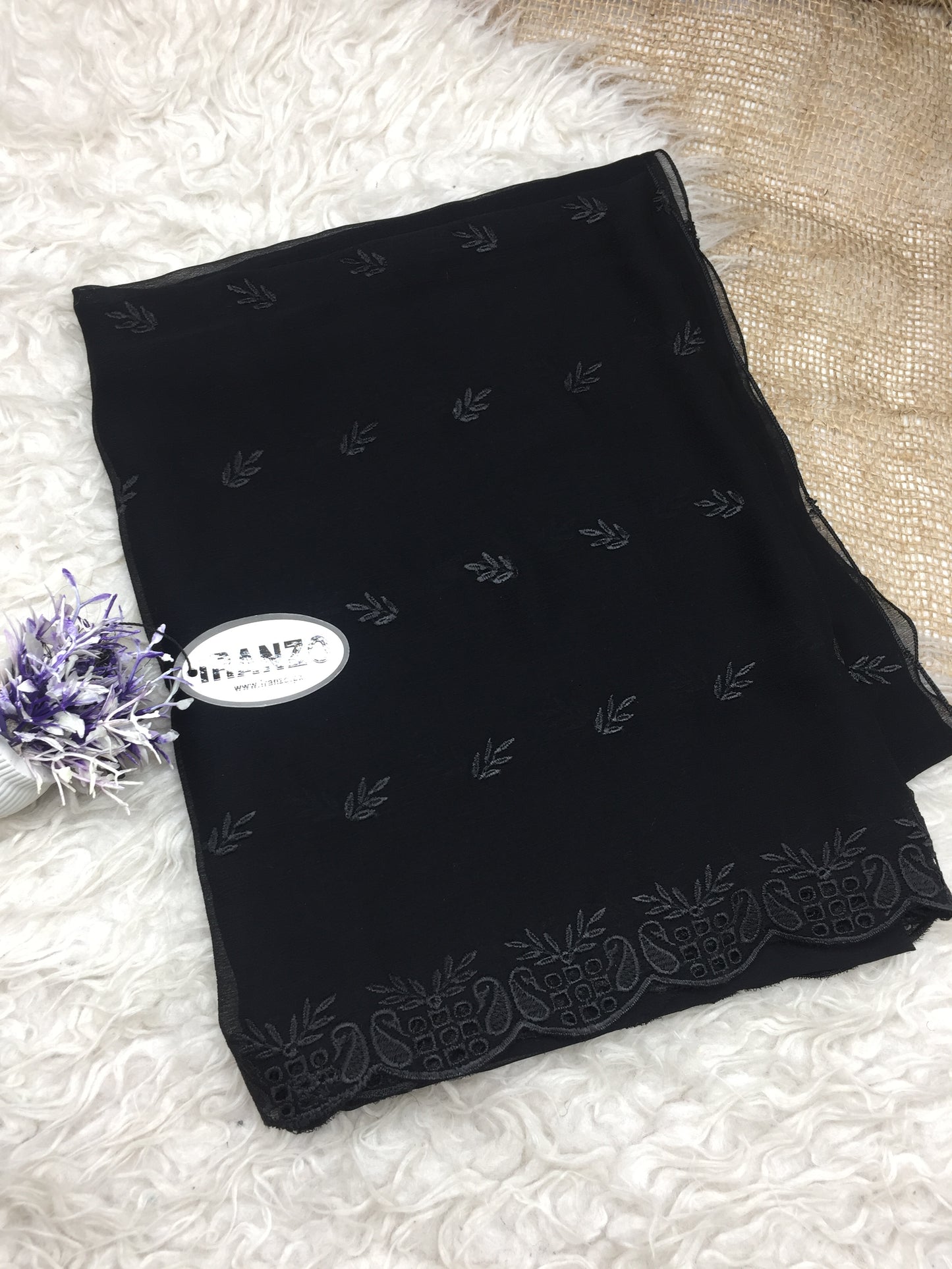 Embroidered Chiffon Dupatta
