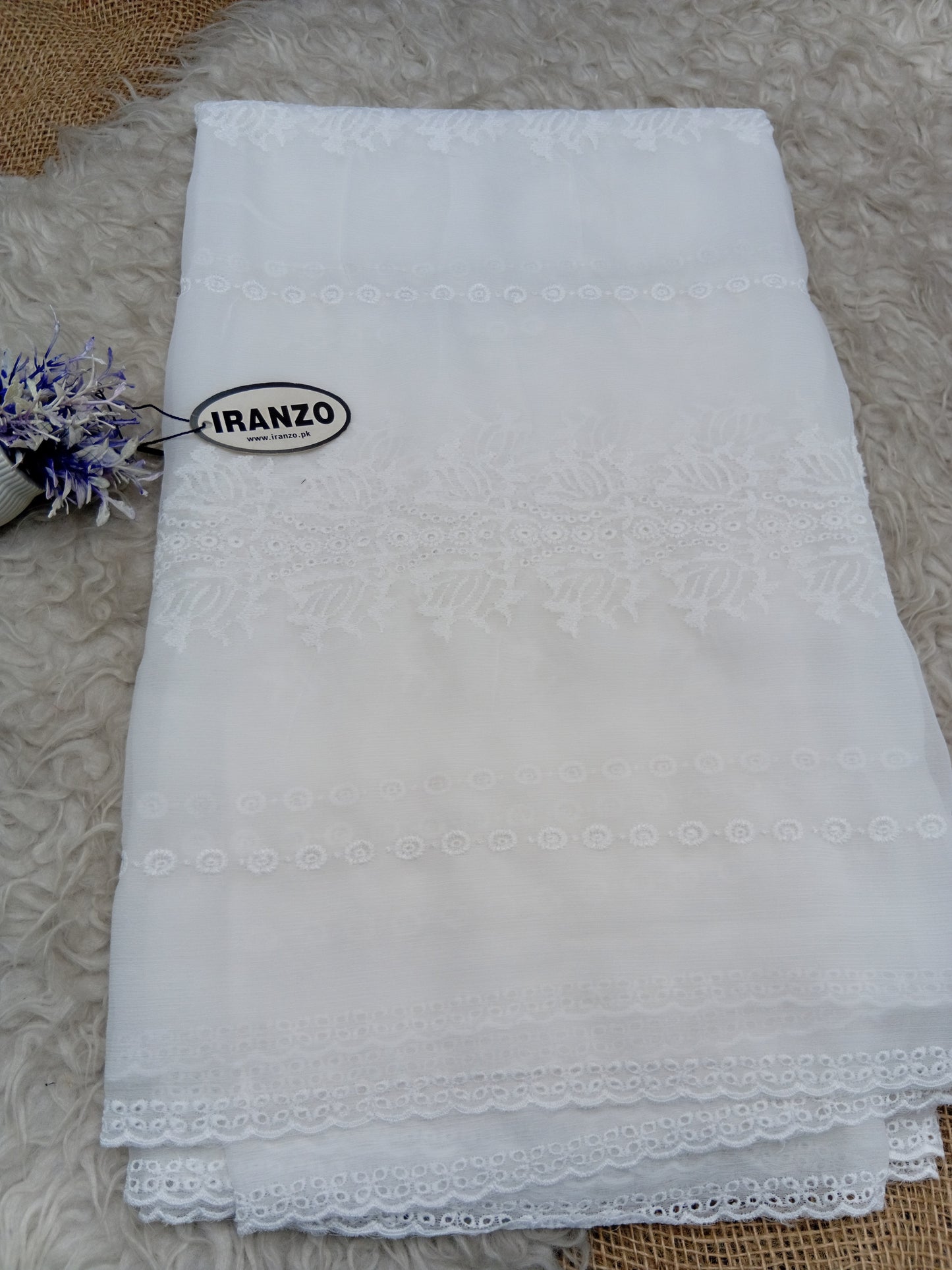 Embroidered Chiffon Dupatta Just In