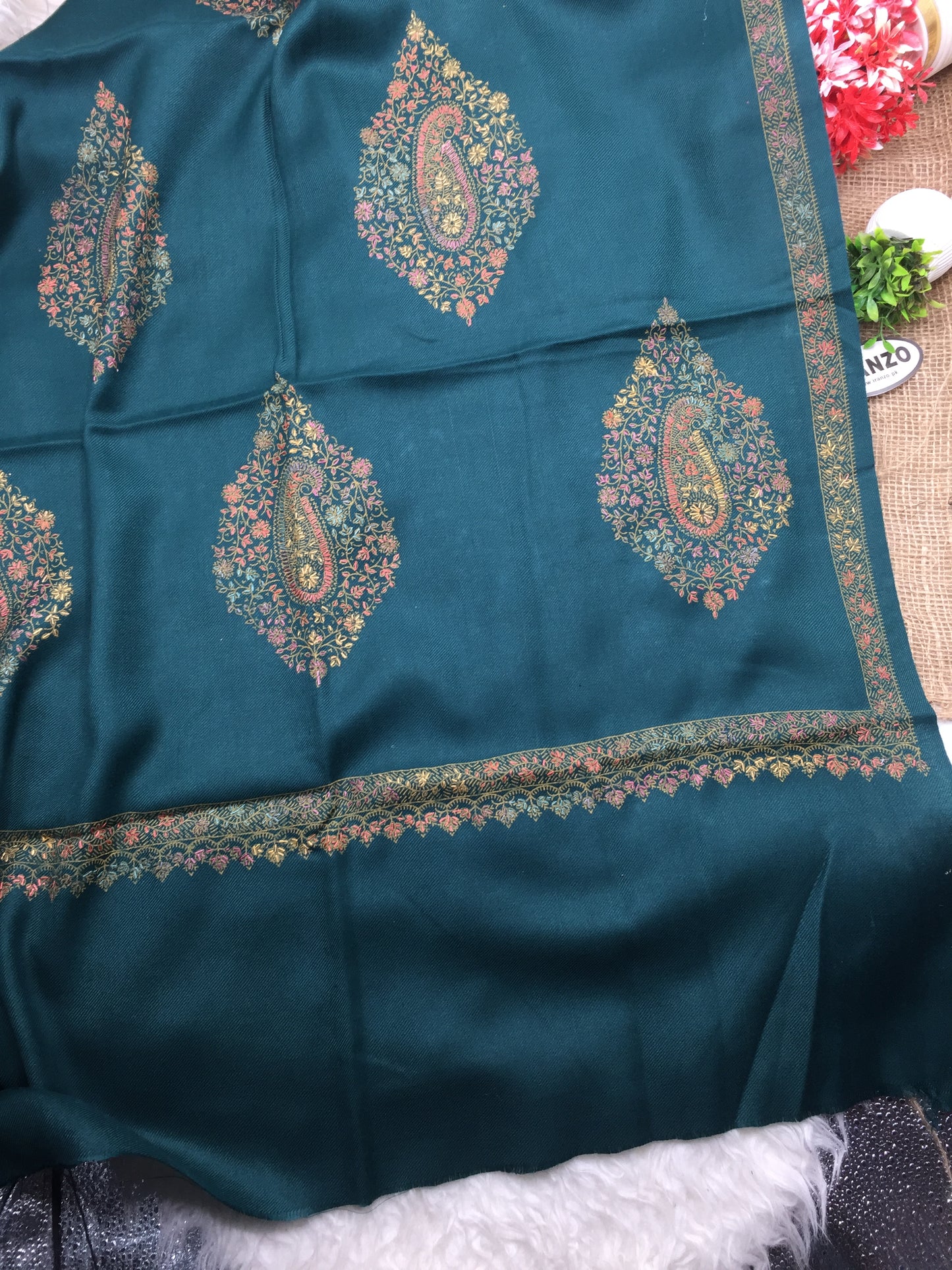 Hand Embroidered Winter Stole