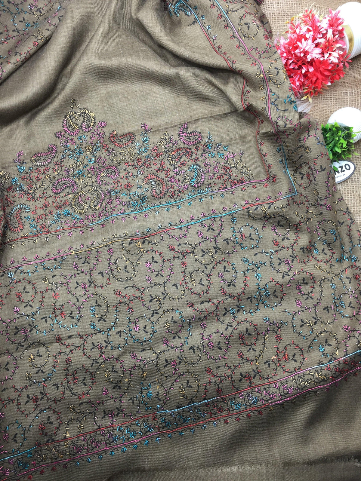 Hand Embroidered Winter Shawl