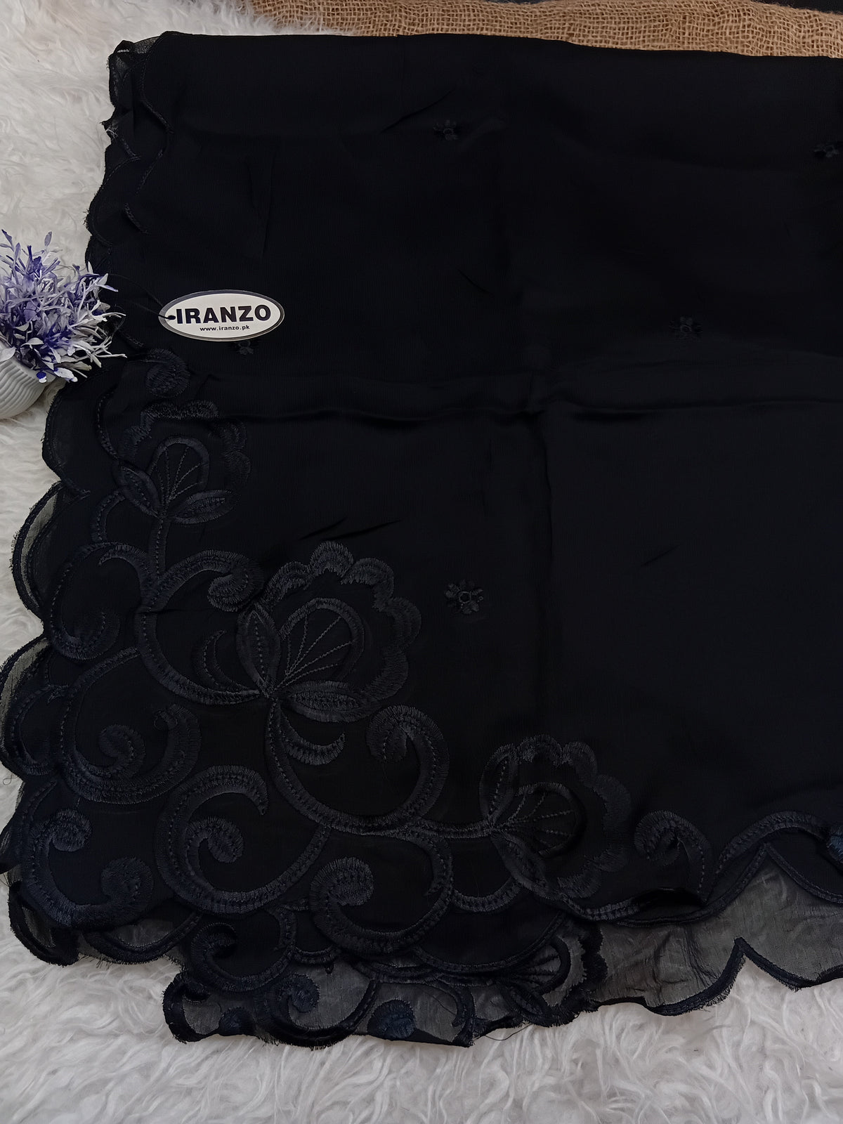 Dyeable Embroidered Chiffon Dupatta Just In