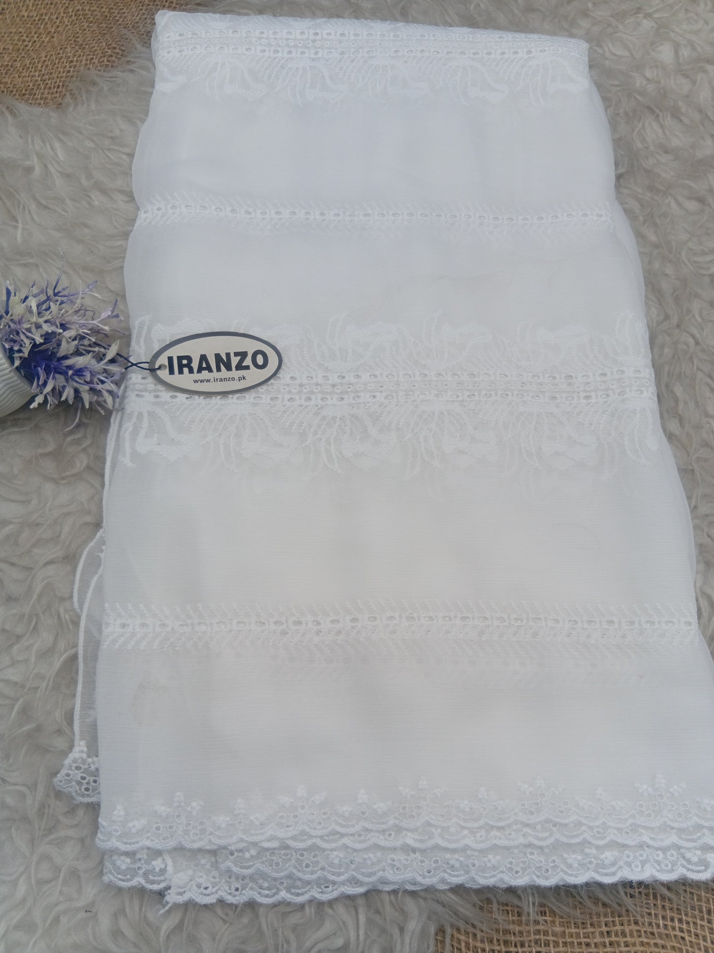 Embroidered Chiffon Dupatta