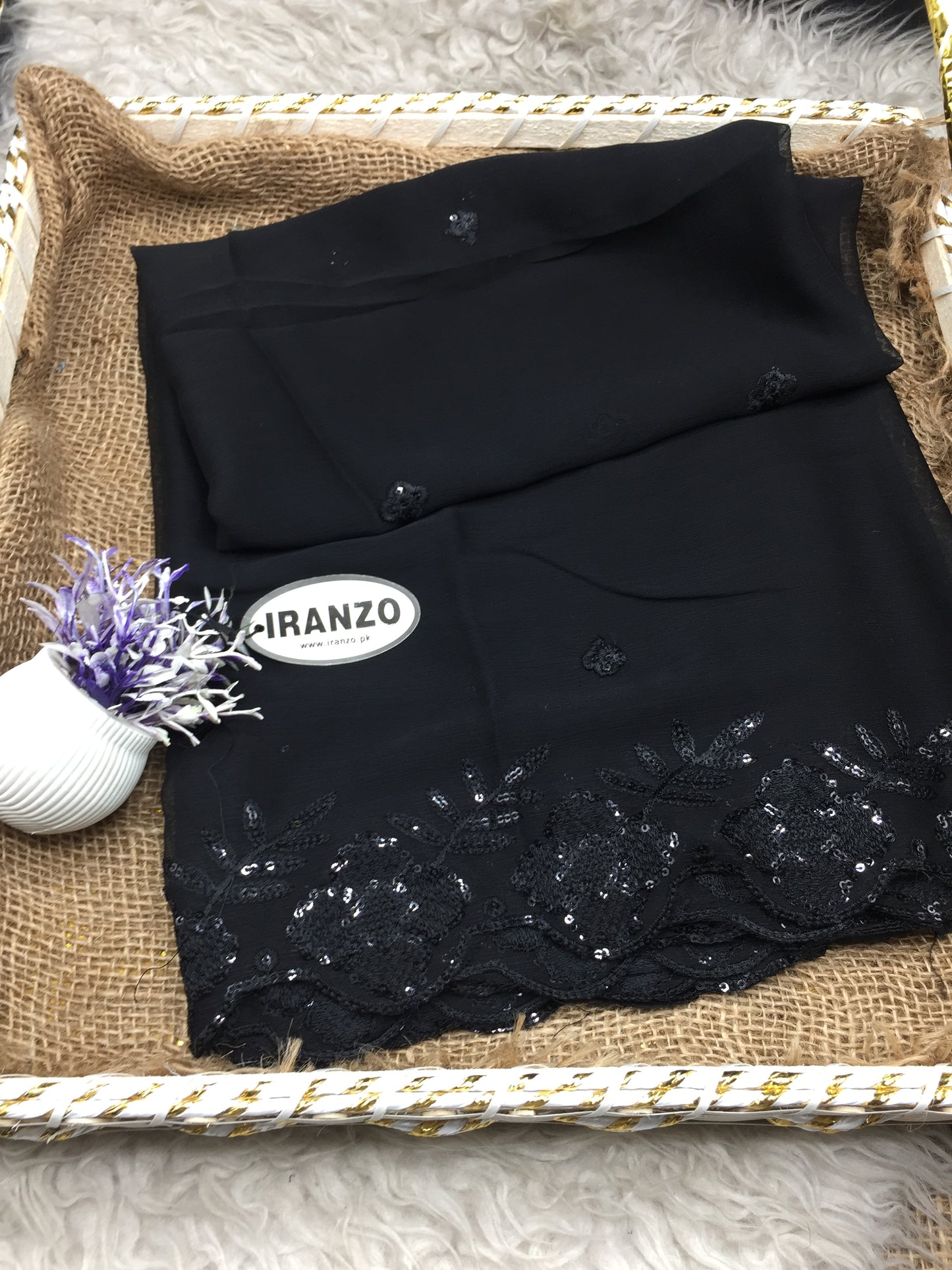 Sequence Embroidered Chiffon Dupatta