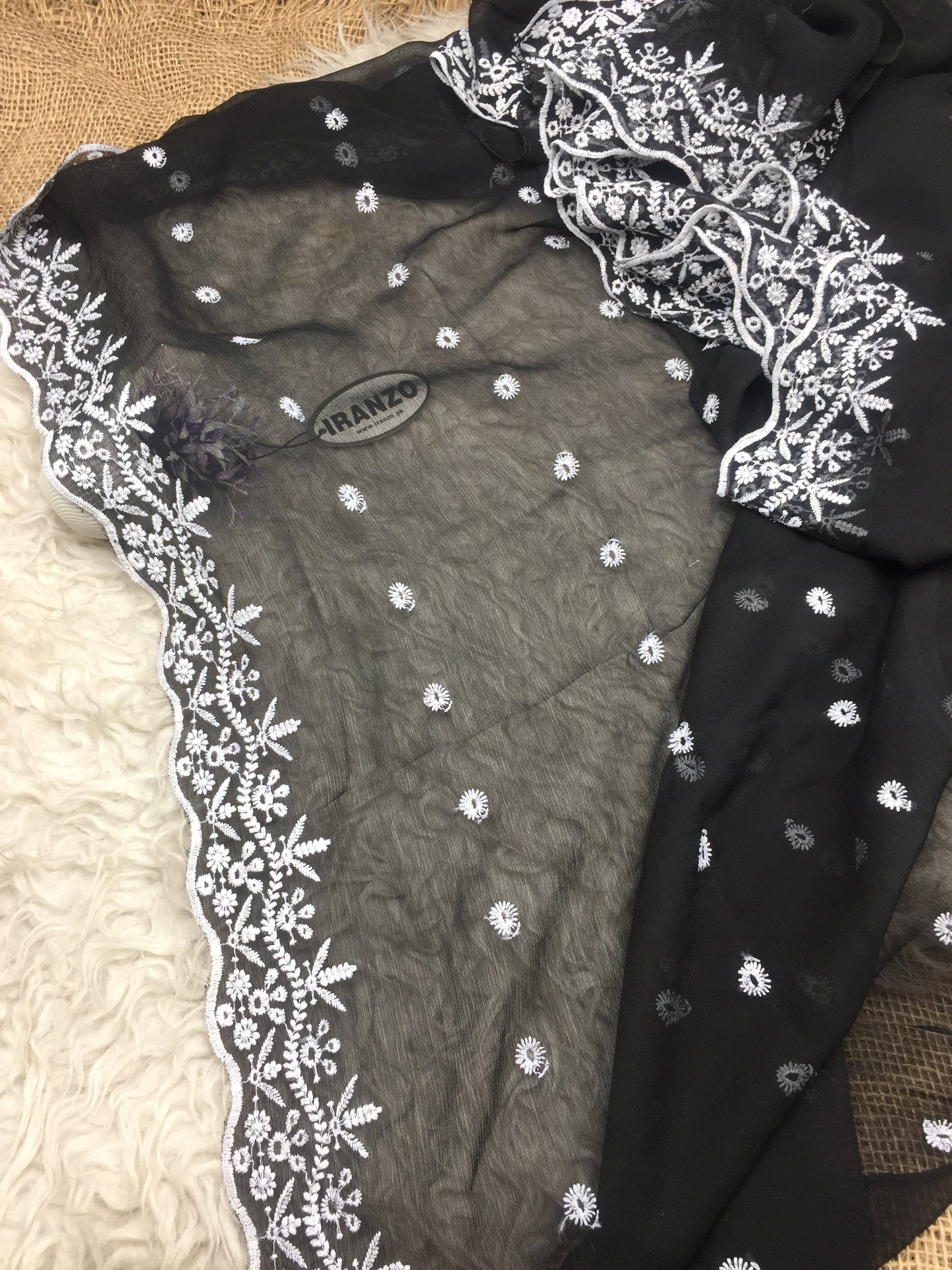 Embroidered Chiffon Dupatta