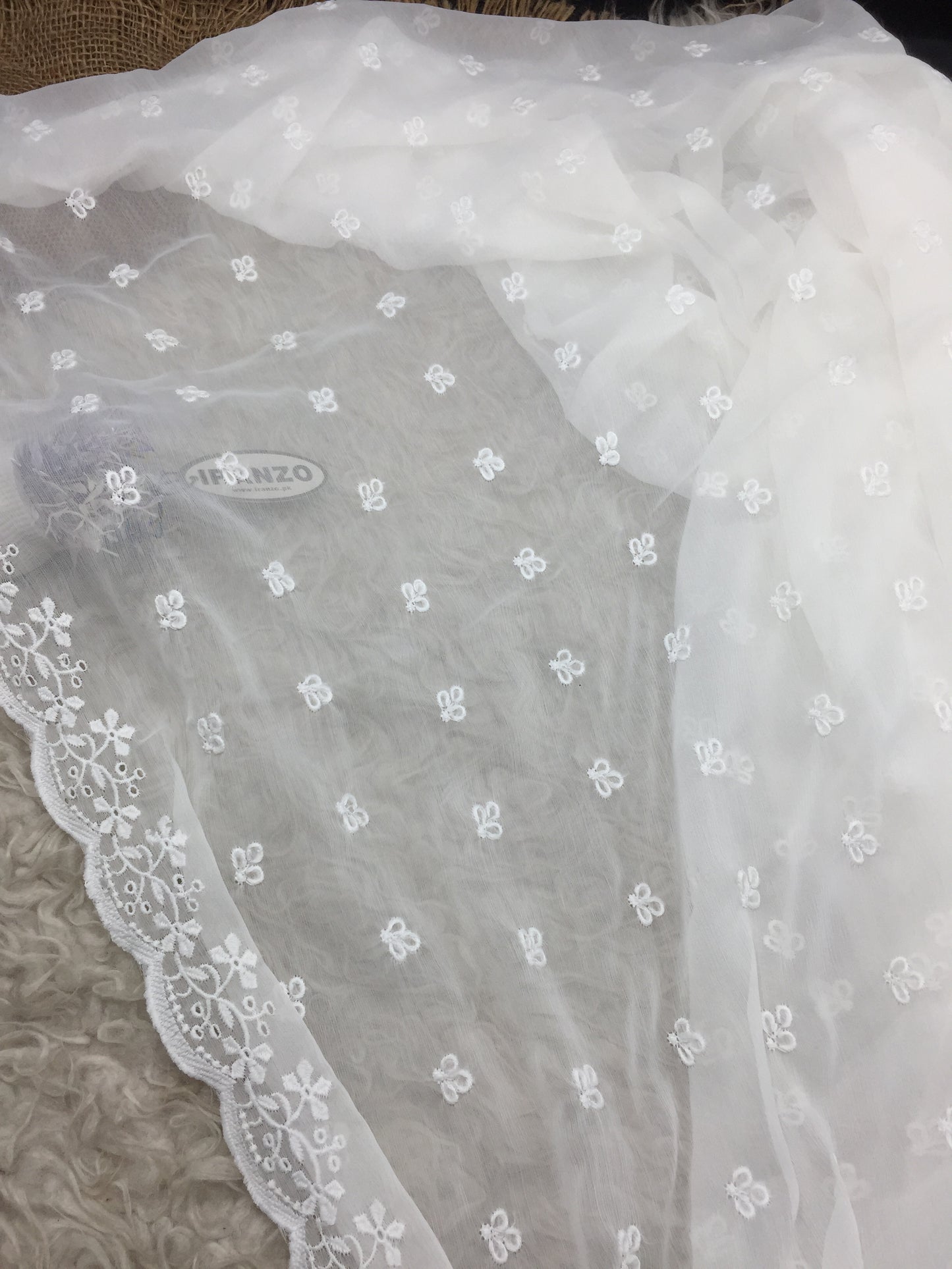 Embroidered Chiffon Dupatta