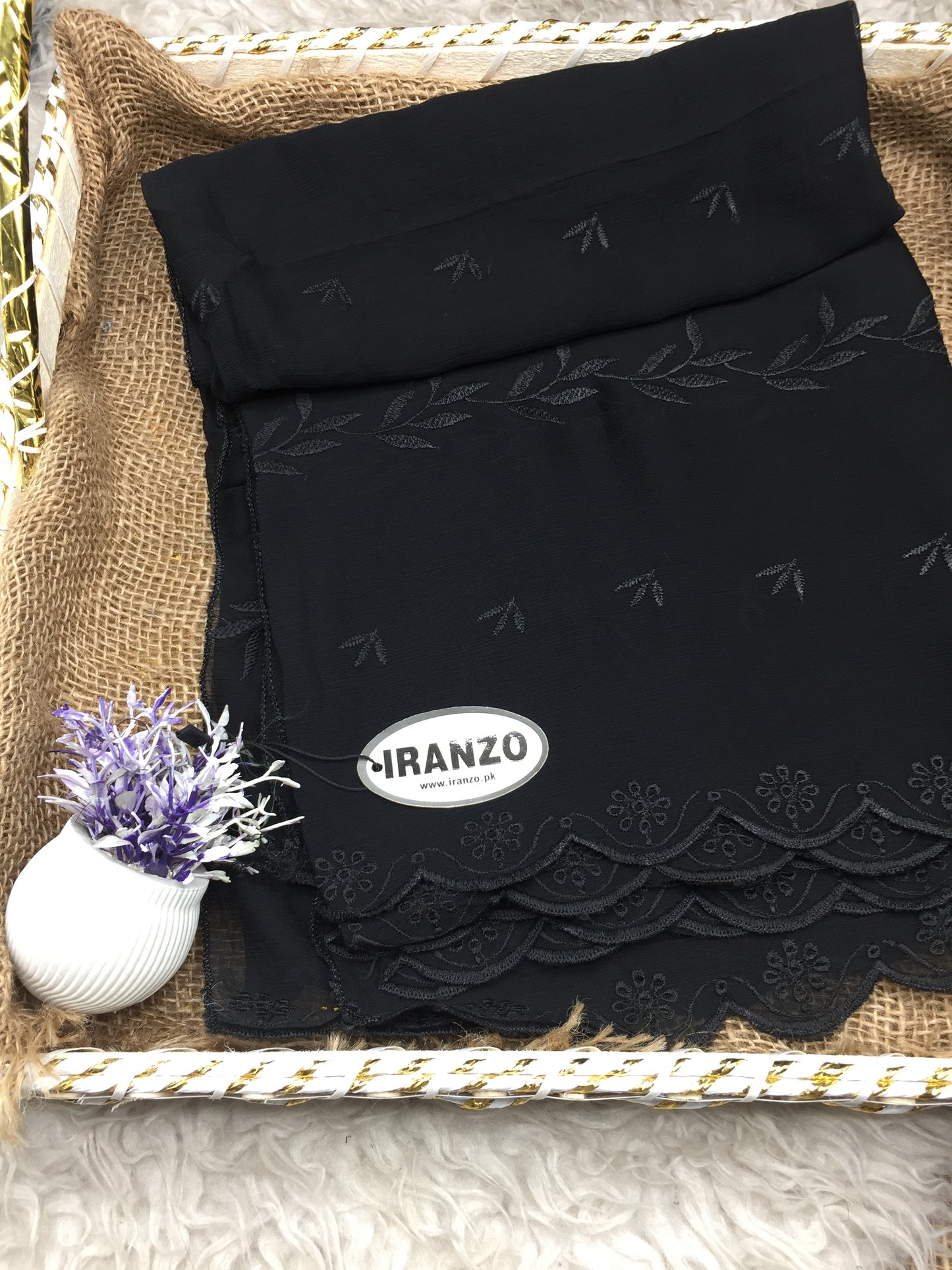 Embroidered Chiffon Dupatta