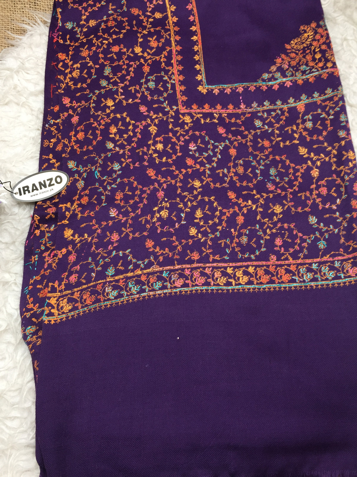 Embroidered Winter Shawl