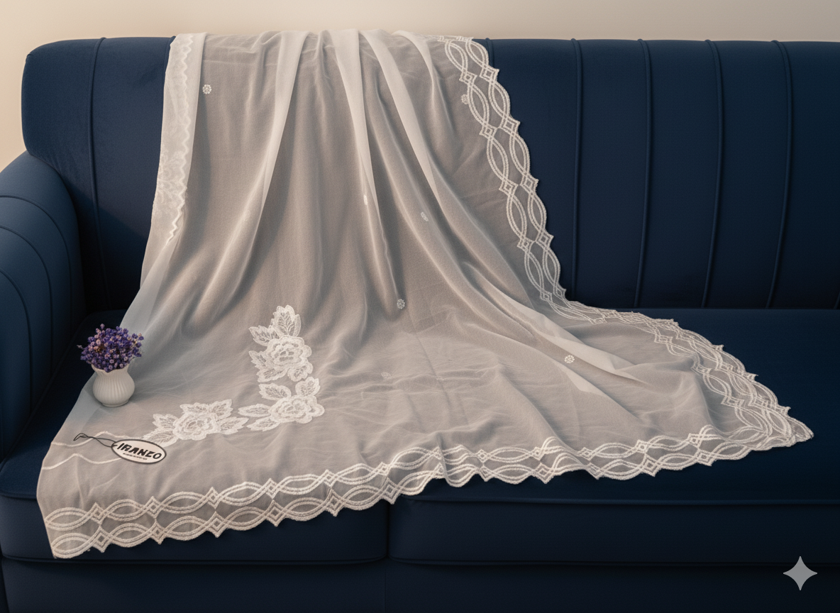 Dyeable Soft Embroidered Chiffon Dupatta