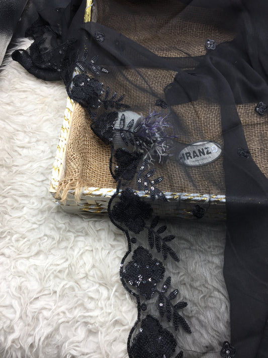 Sequence Embroidered Chiffon Dupatta