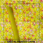 Unstitched Digital Printed Lawn Two Piece