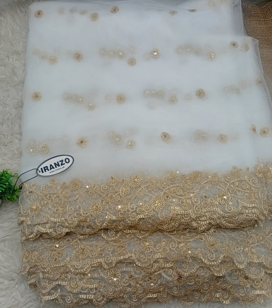 Dyeable Sequence Net Dupatta