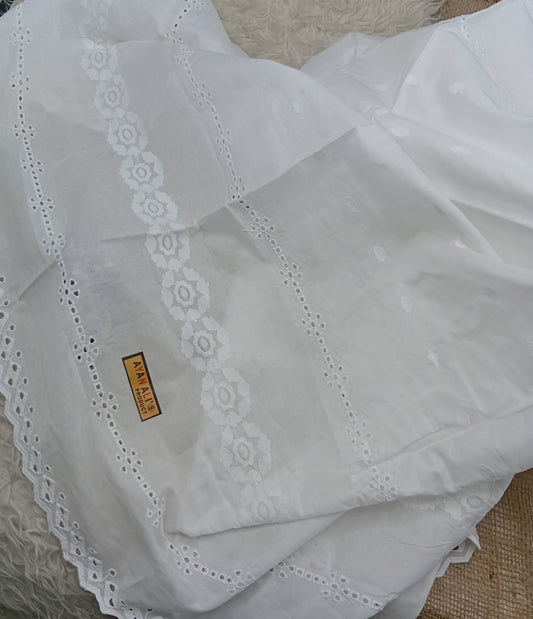 Premium Cotton Chikankari Full Size Chaddar