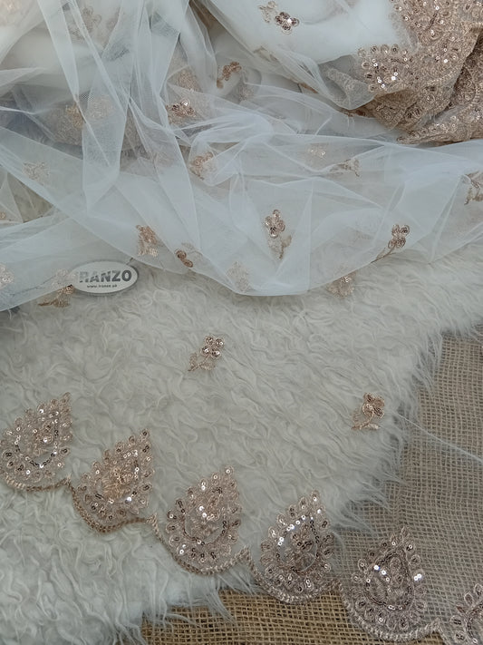 Dyeable Sequence Net Dupatta