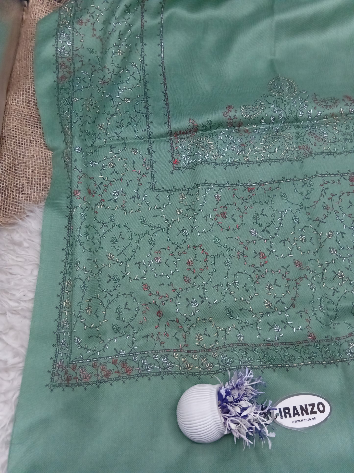 Hand Embroidered Winter Stole