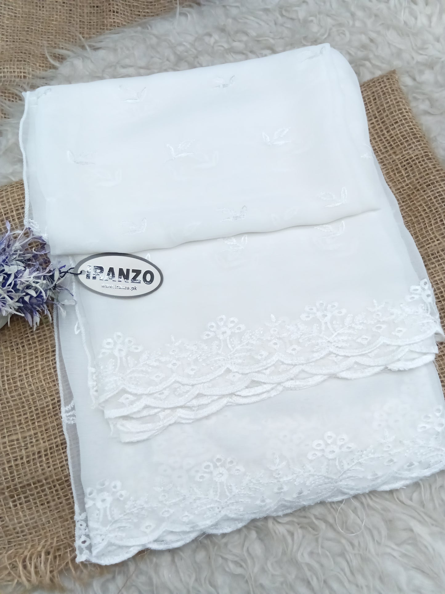 Embroidered Chiffon Dupatta