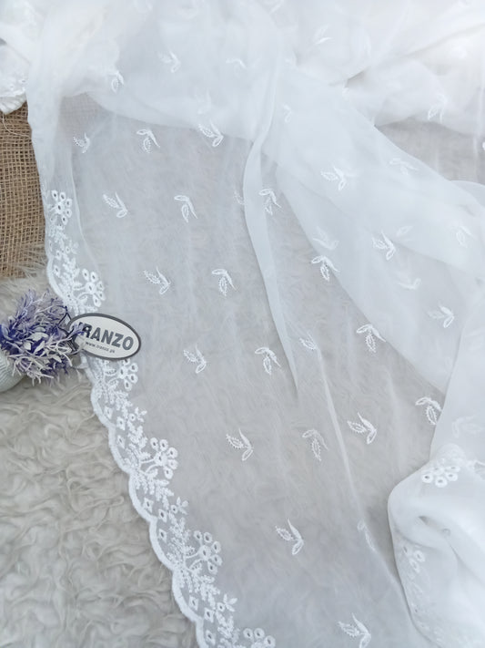 Embroidered Chiffon Dupatta