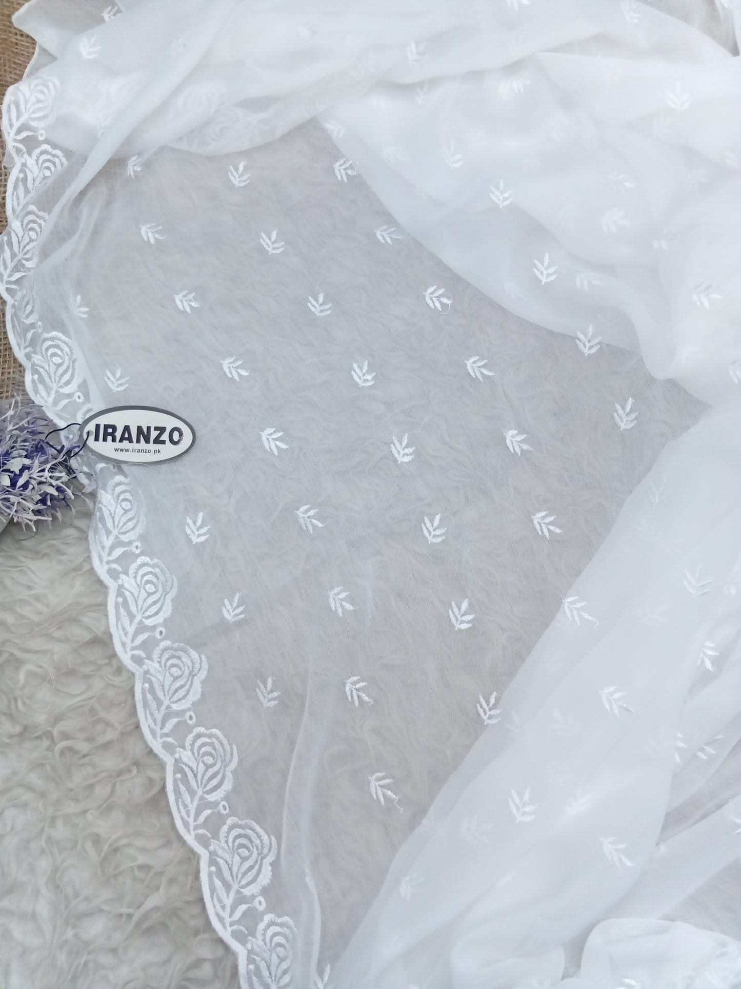 Embroidered Chiffon Dupatta