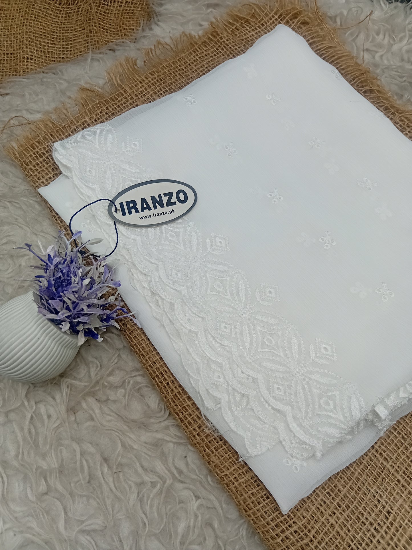 Embroidered Chiffon Dupatta