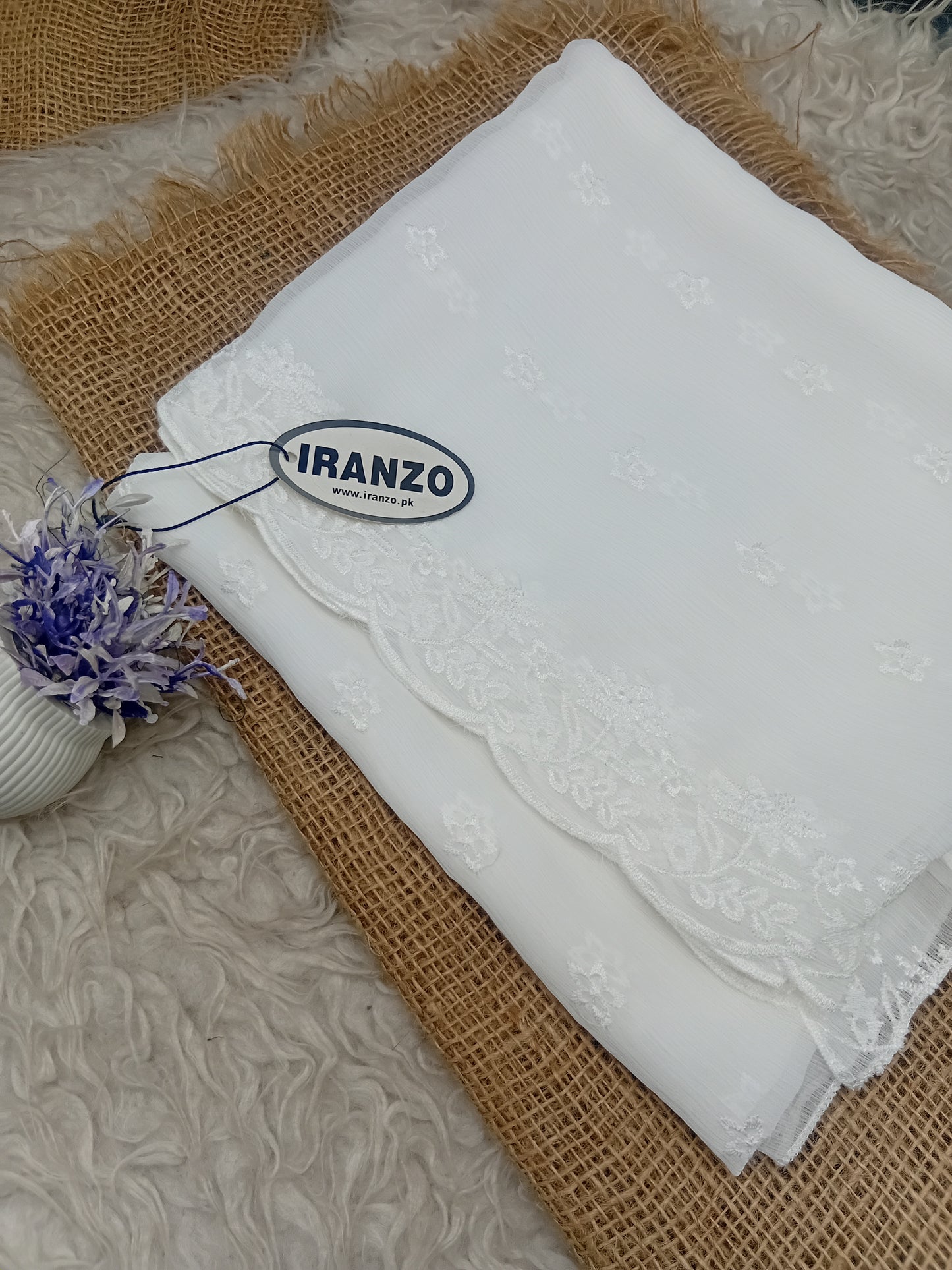 Embroidered Chiffon Dupatta