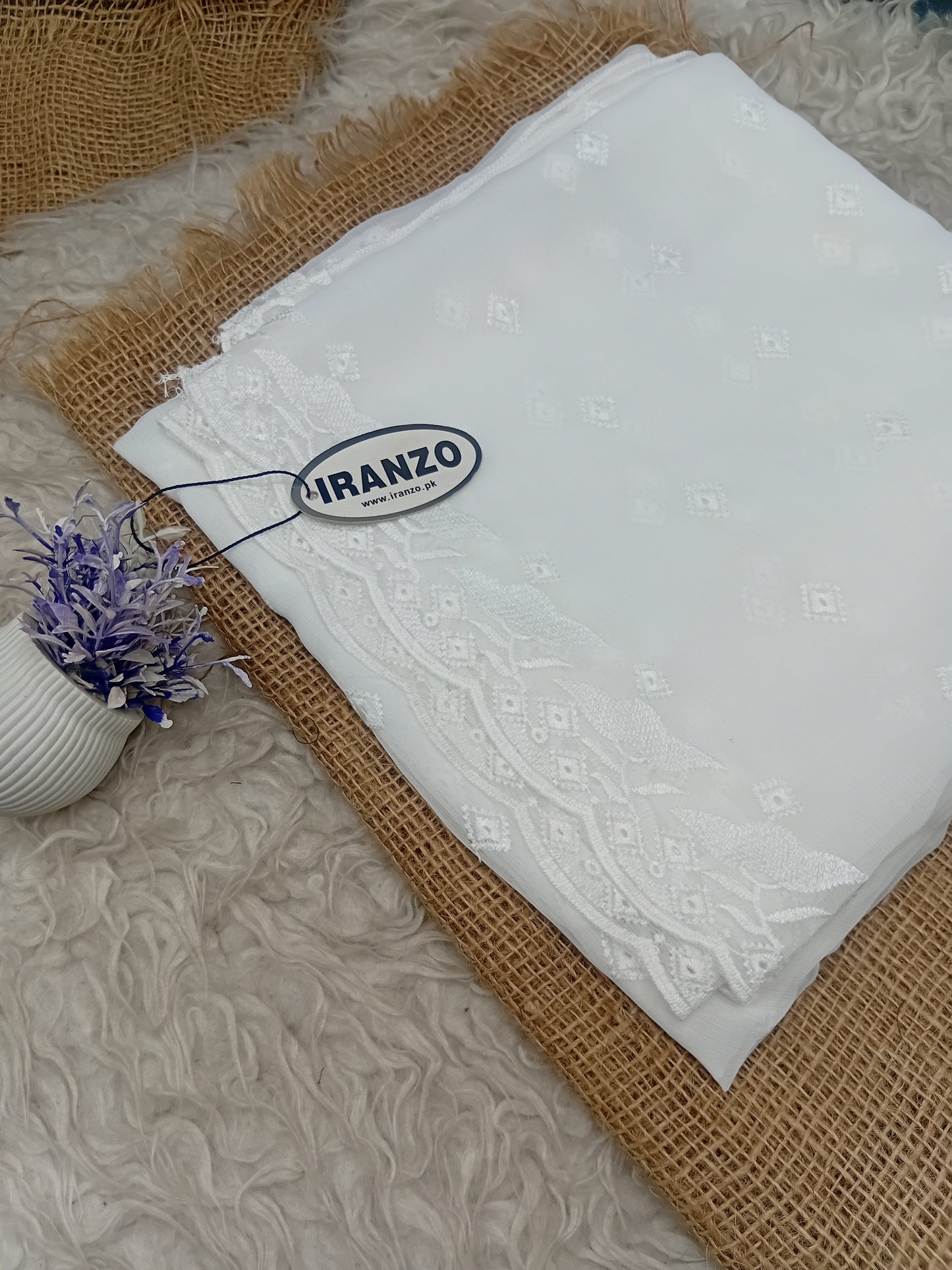 Embroidered Chiffon Dupatta