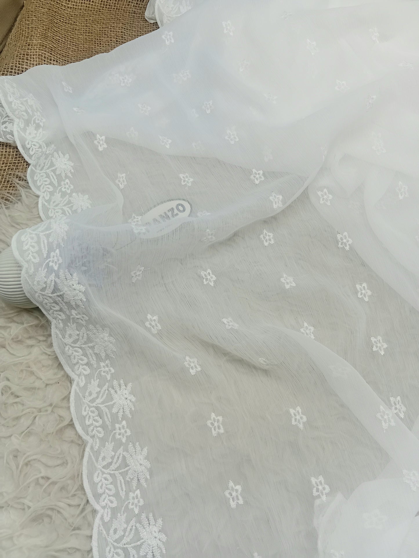 Embroidered Chiffon Dupatta