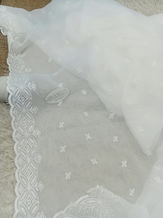 Embroidered Chiffon Dupatta