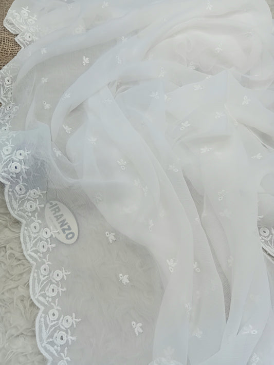 Embroidered Chiffon Dupatta