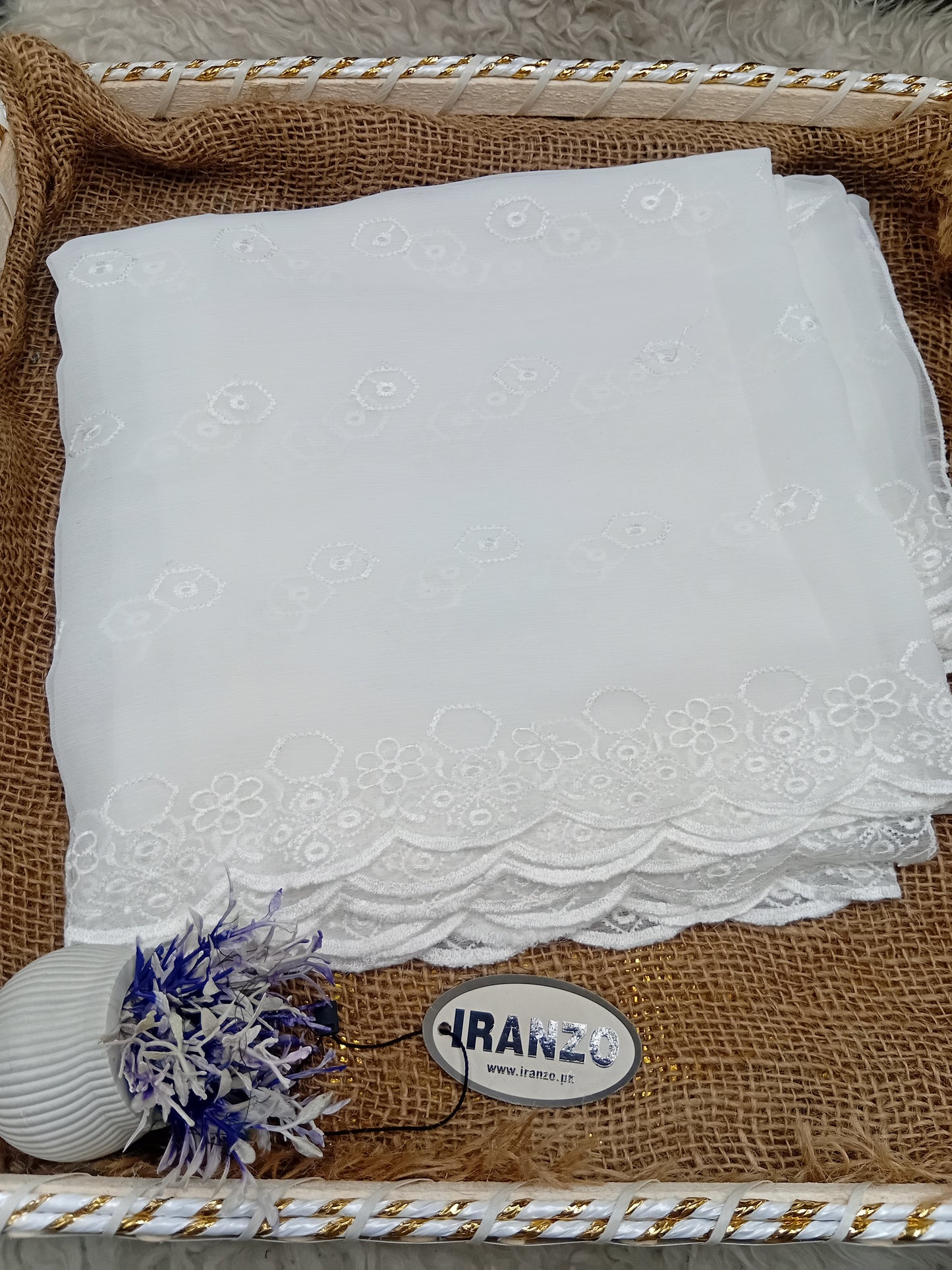 Embroidered Chiffon Dupatta