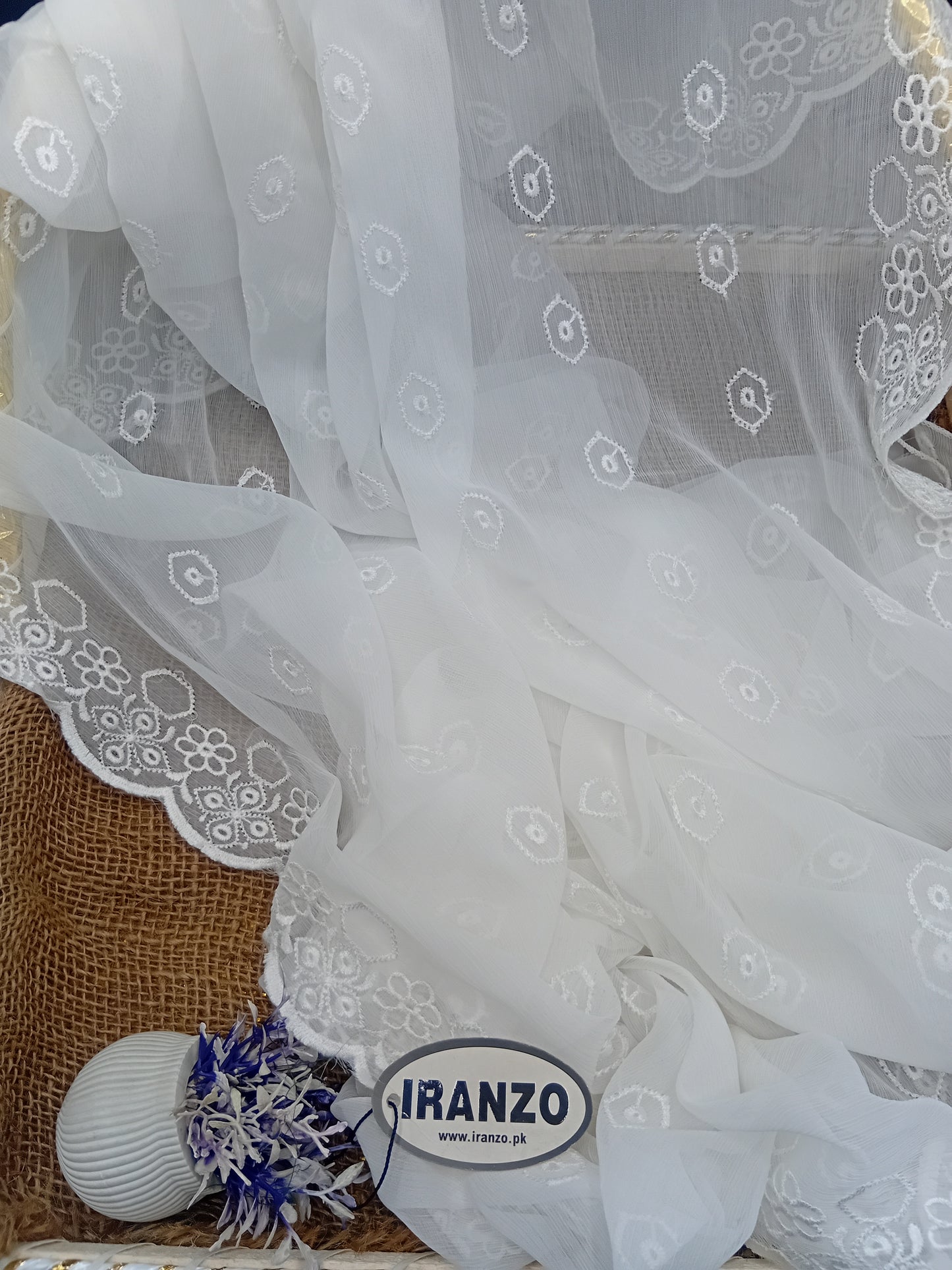 Embroidered Chiffon Dupatta