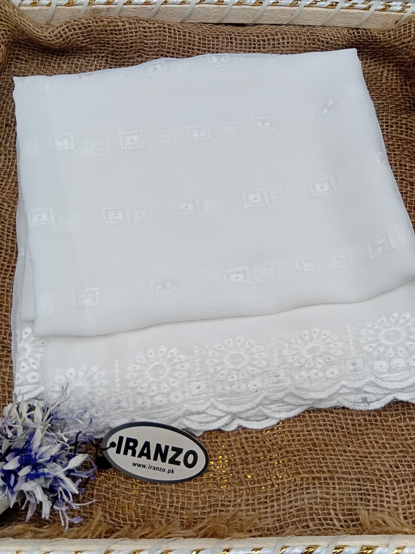 Embroidered Chiffon Dupatta