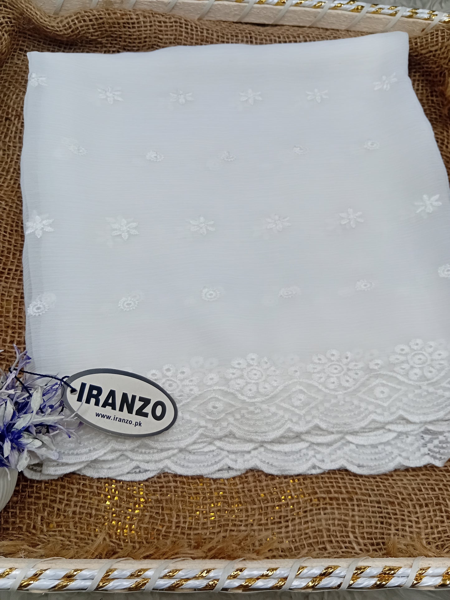 Embroidered Chiffon Dupatta