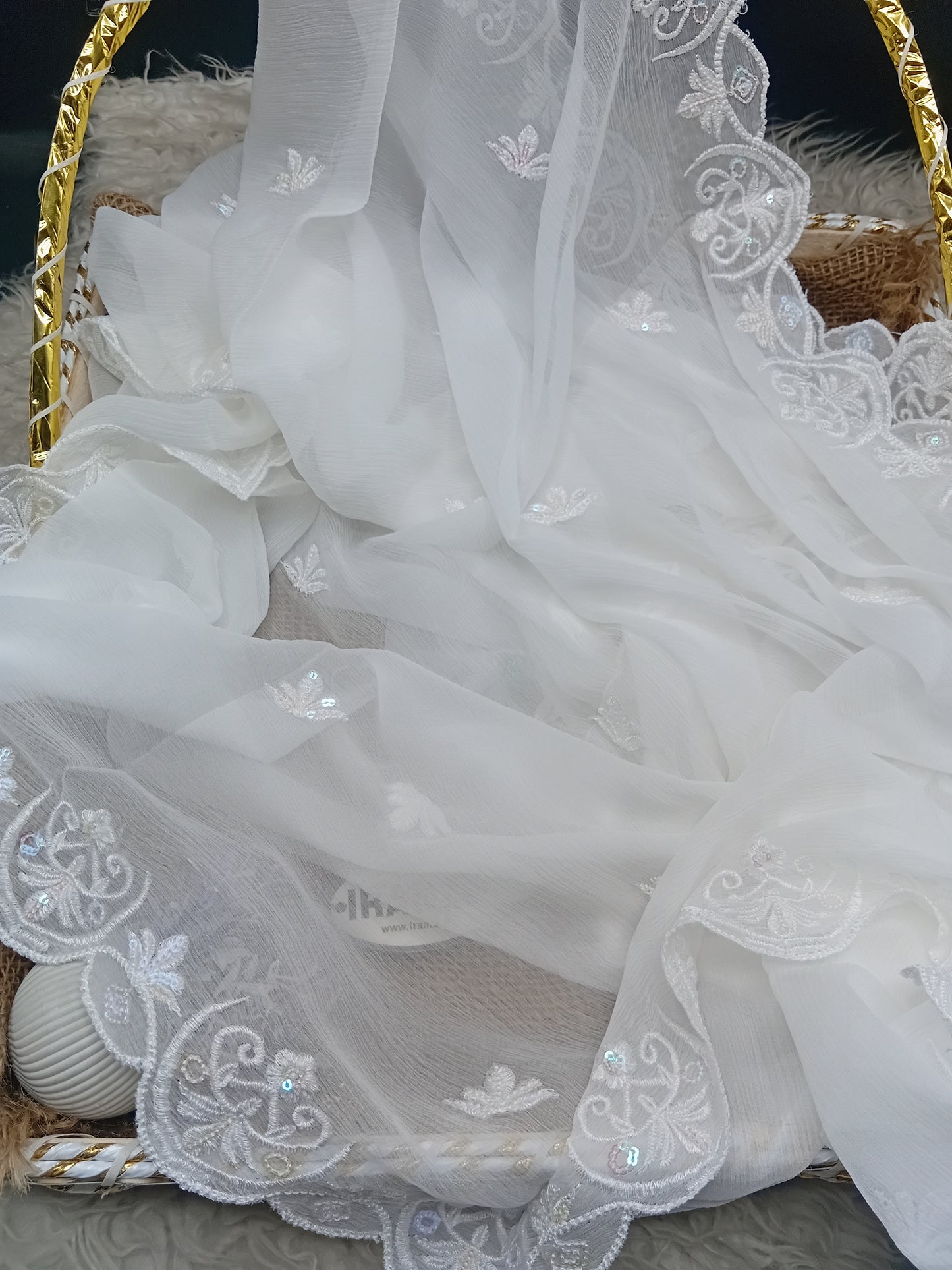 Sequence Embroidered Chiffon Dupatta