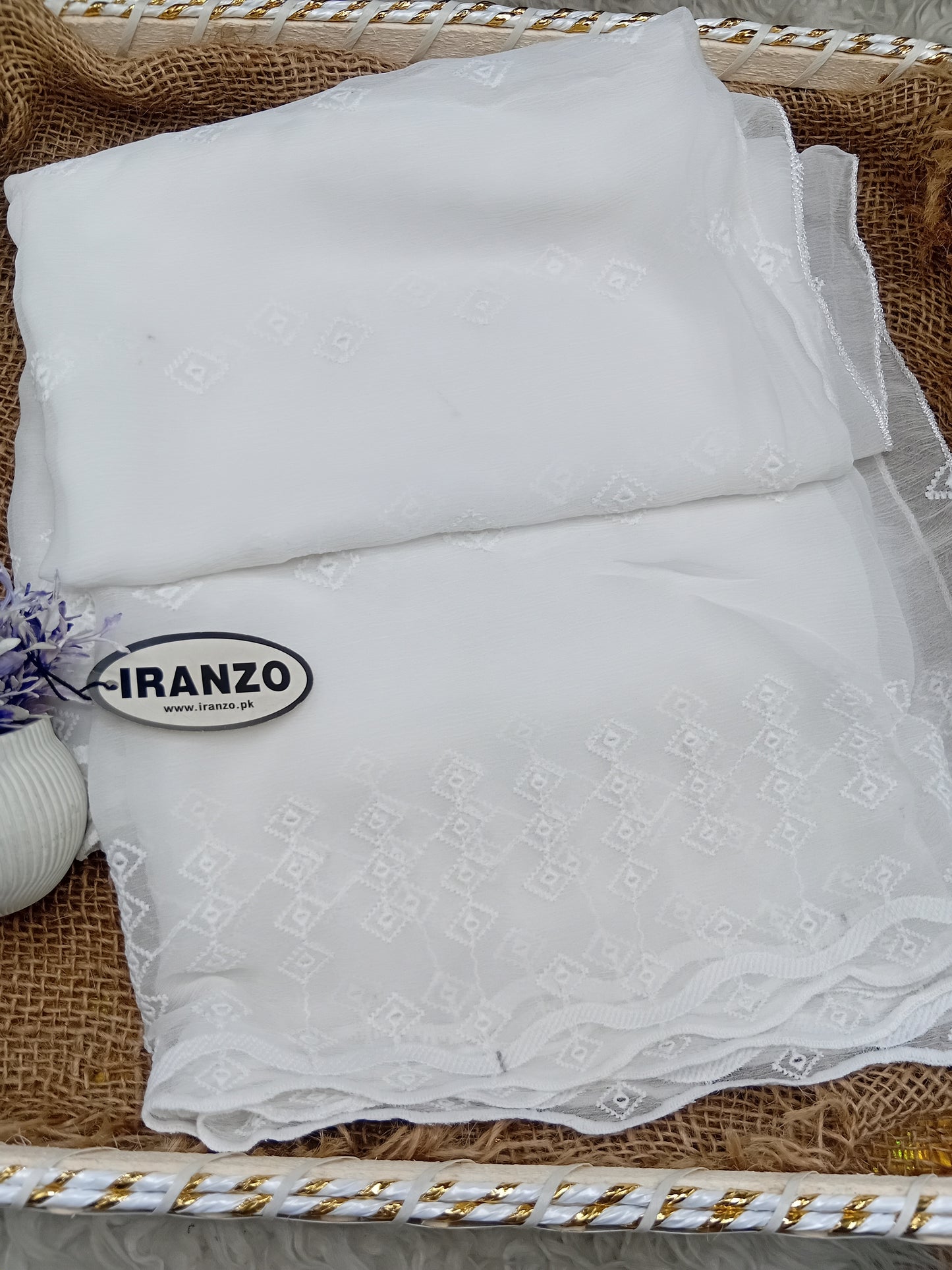 Embroidered Chiffon Dupatta