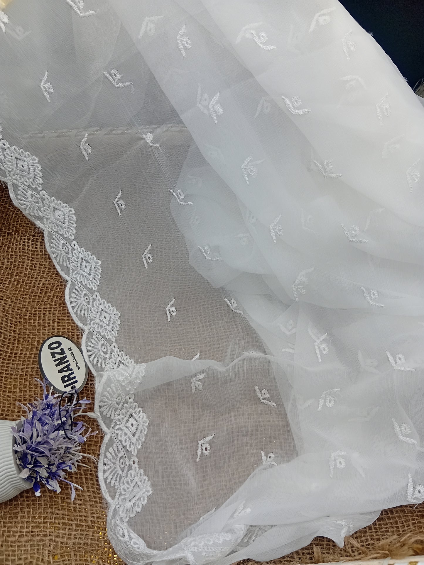 Embroidered Chiffon Dupatta