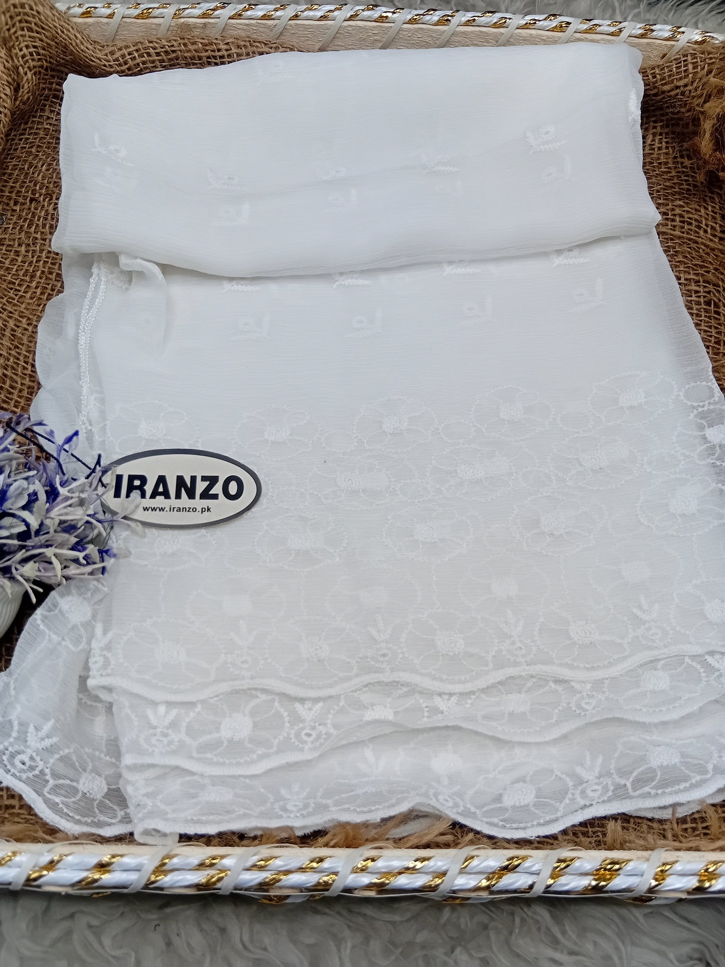 Embroidered Chiffon Dupatta