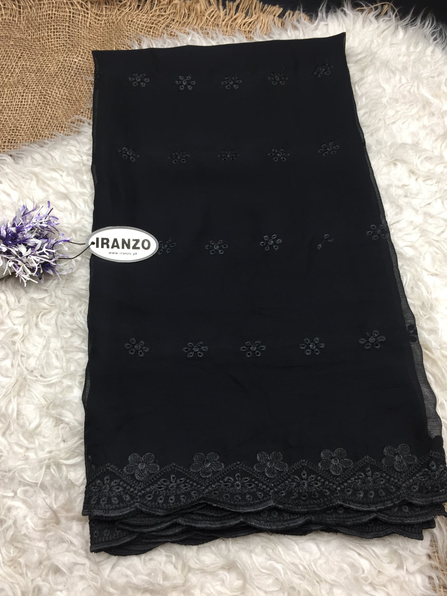 Embroidered Chiffon Dupatta