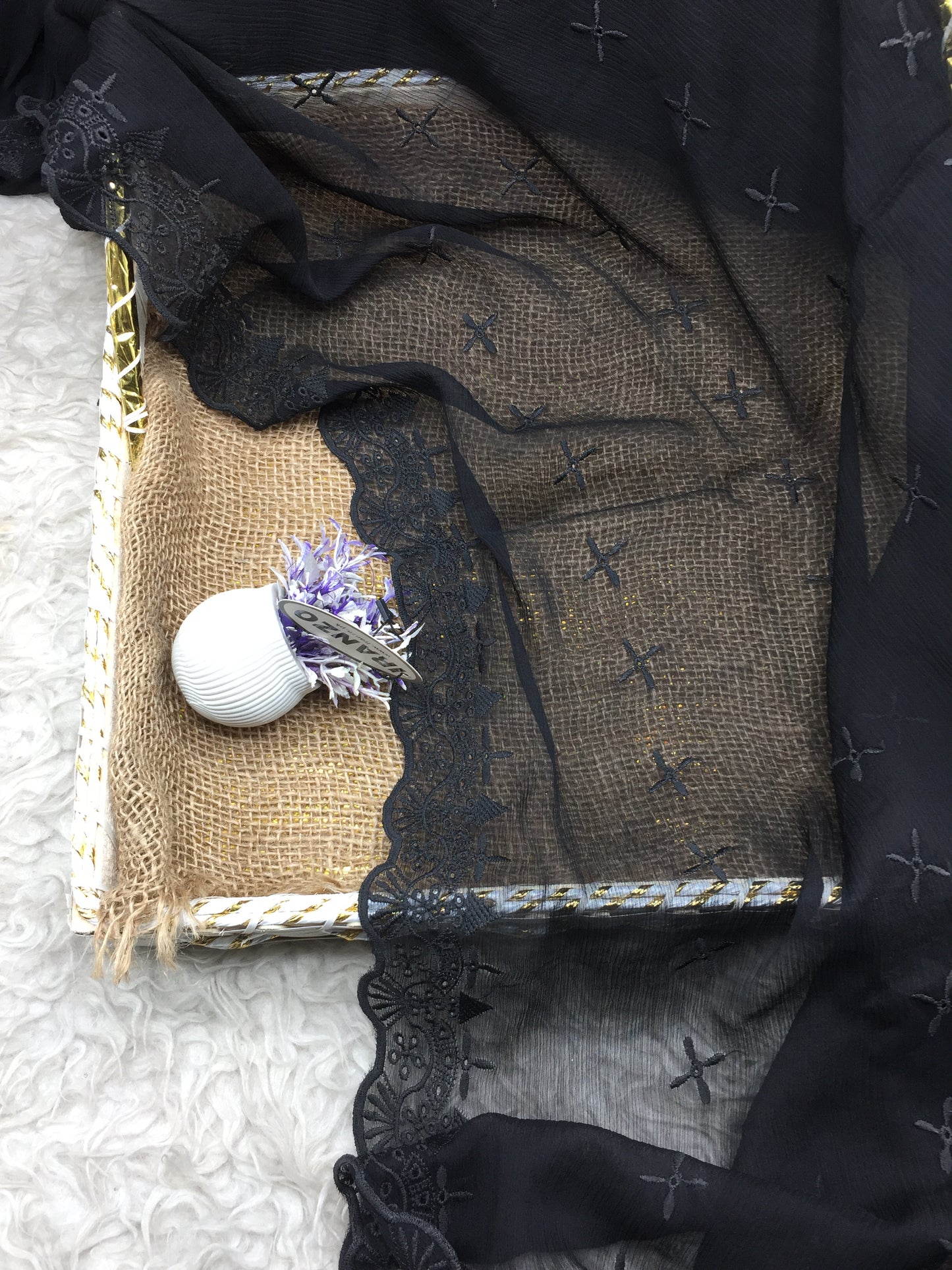 Embroidered Chiffon Dupatta