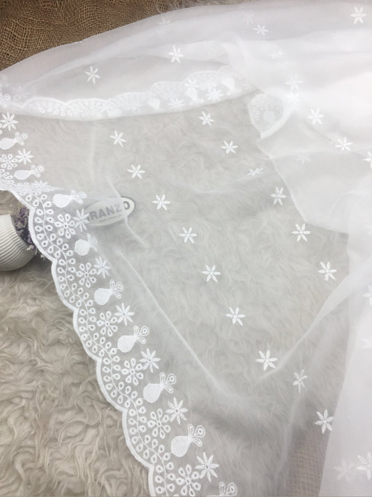 Embroidered Chiffon Dupatta