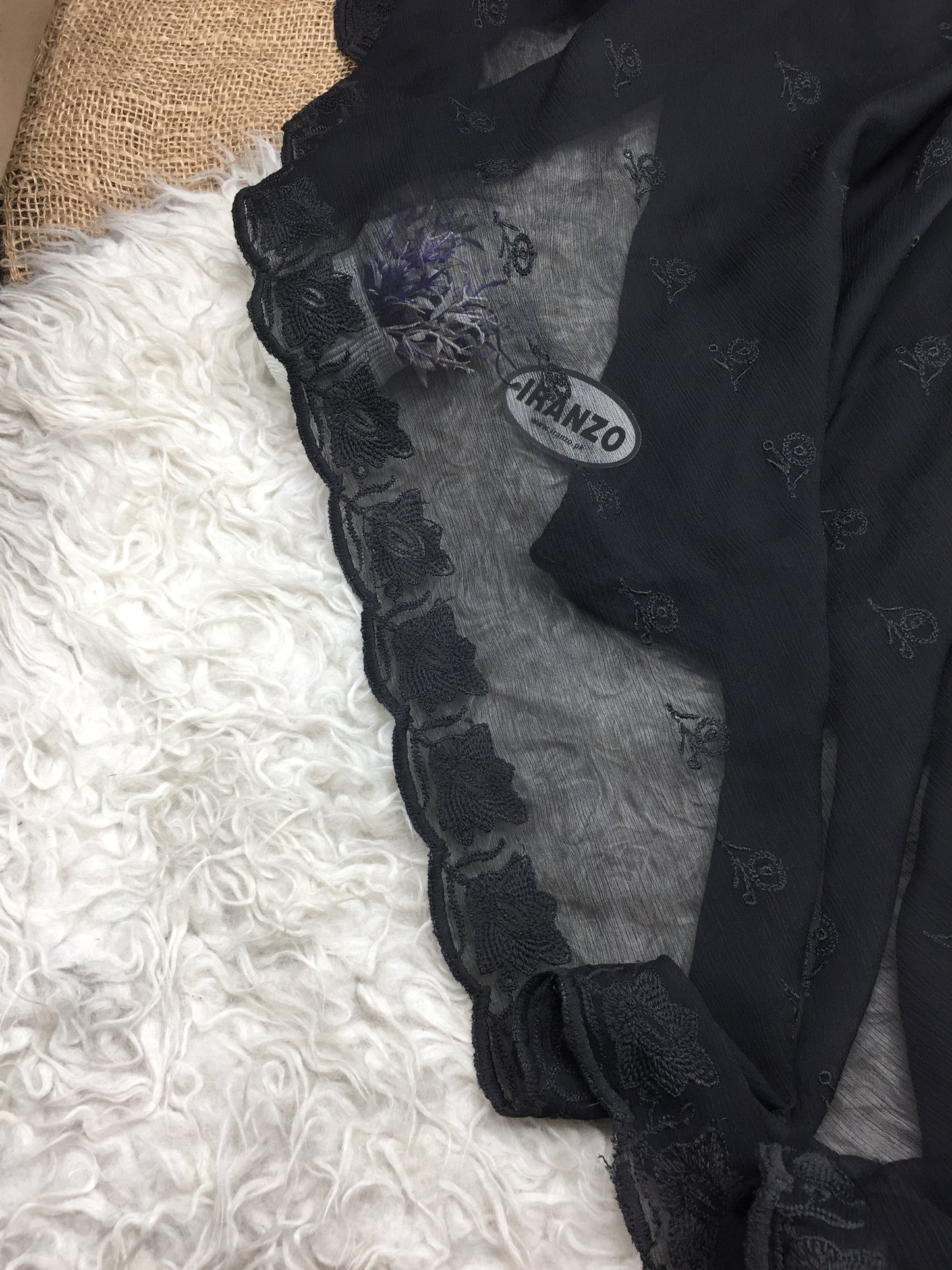 Embroidered Chiffon Dupatta