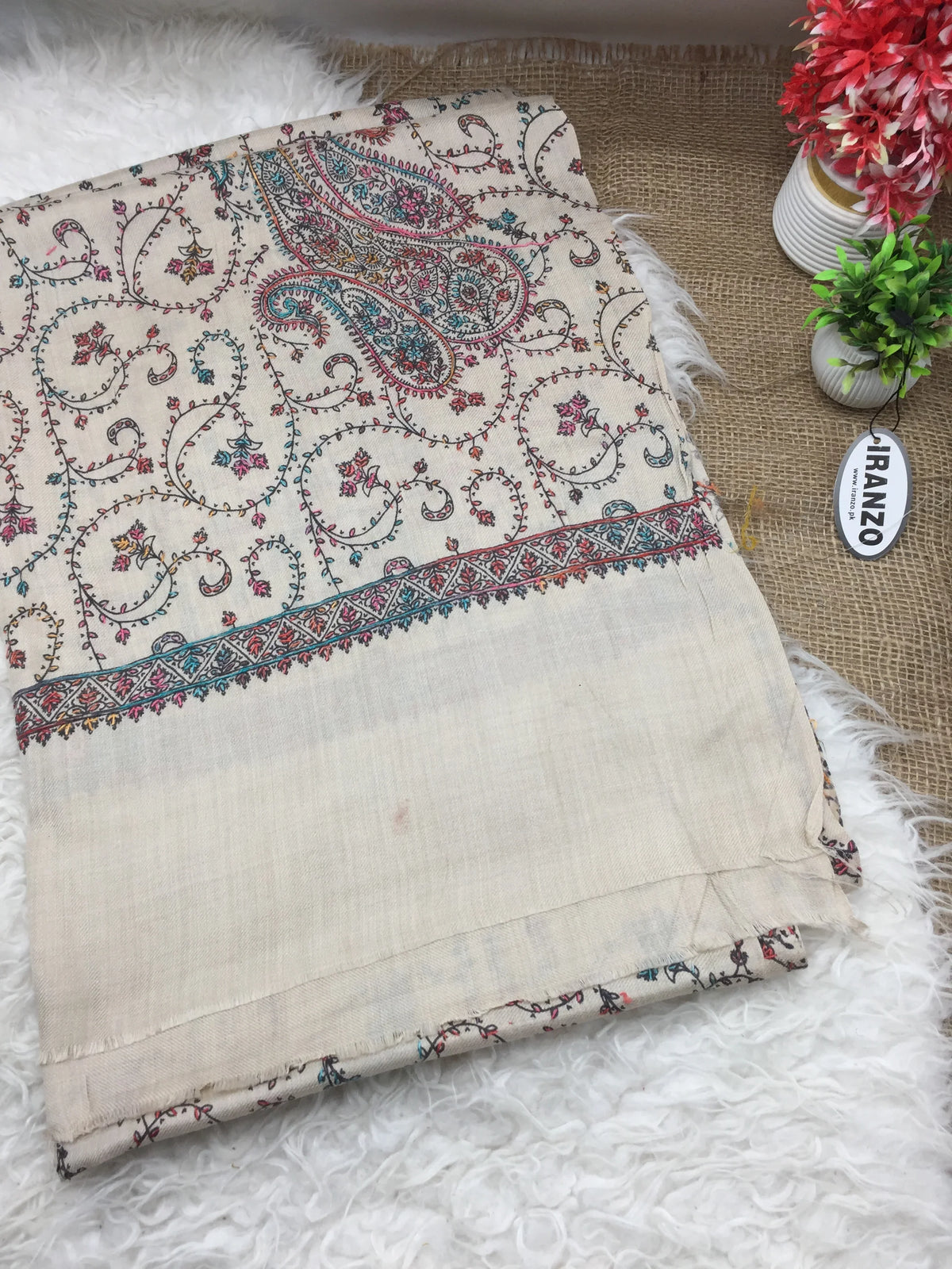 Hand Embroidered Winter Stole